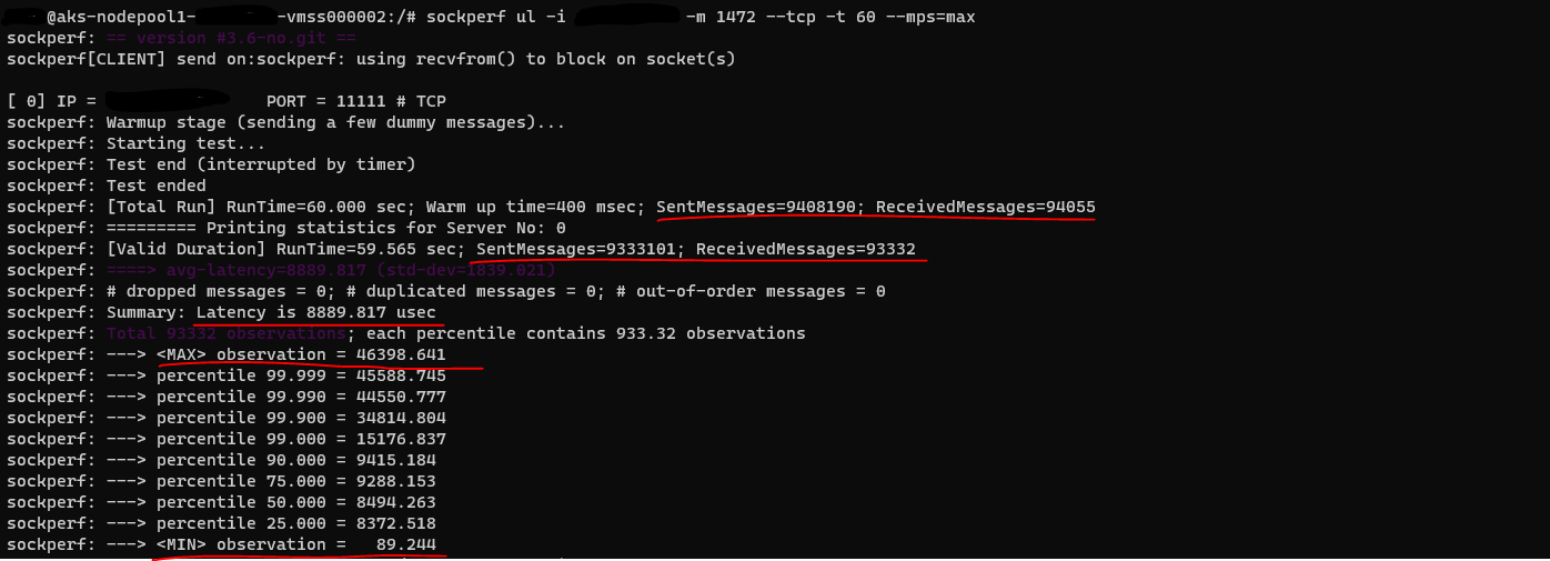 SockPerf Under-Load test with AN