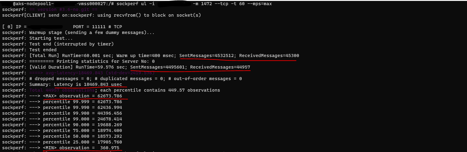 SockPerf Under-Load test without AN