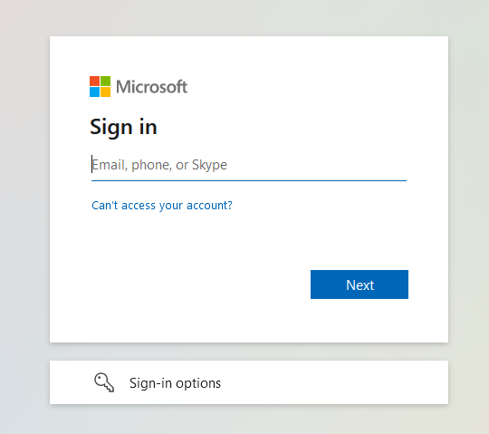 Screenshot of Microsoft login screen once OAuth2 Proxy is enabled